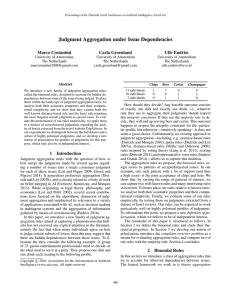 Judgment Aggregation under Issue Dependencies Marco Costantini Carla Groenland Ulle Endriss