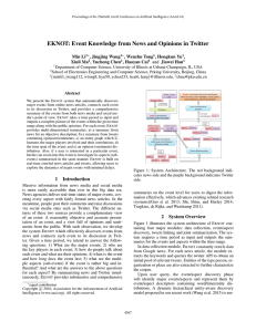 EKNOT: Event Knowledge from News and Opinions in Twitter Min Li