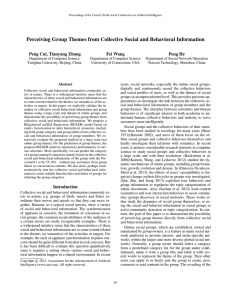 Perceiving Group Themes from Collective Social and Behavioral Information Fei Wang