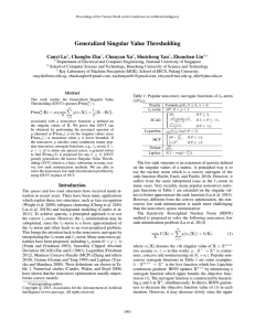 Generalized Singular Value Thresholding Canyi Lu , Changbo Zhu , Chunyan Xu