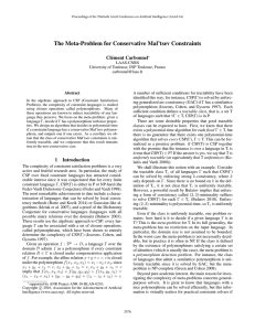 The Meta-Problem for Conservative Mal’tsev Constraints Cl´ement Carbonnel LAAS-CNRS