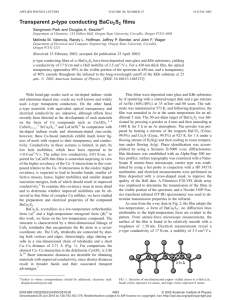 p Transparent -type conducting BaCu S