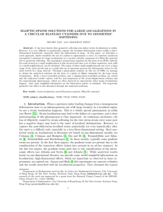 ELLIPTIC-SPLINE SOLUTIONS FOR LARGE LOCALIZATIONS IN SOFTENING