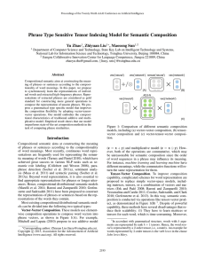 Phrase Type Sensitive Tensor Indexing Model for Semantic Composition Yu Zhao