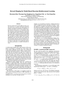 Reward Shaping for Model-Based Bayesian Reinforcement Learning