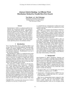 Abstract Zobrist Hashing: An Efﬁcient Work Yuu Jinnai and Alex Fukunaga