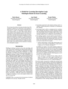 A Model for Learning Description Logic Ontologies Based on Exact Learning