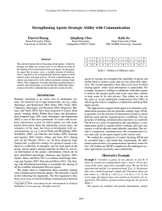 Strengthening Agents Strategic Ability with Communication Xiaowei Huang Qingliang Chen Kaile Su
