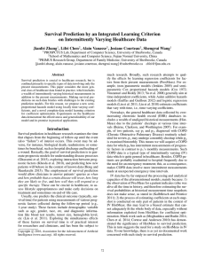 Survival Prediction by an Integrated Learning Criterion Jianfei Zhang , Lifei Chen