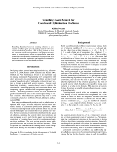 Counting-Based Search for Constraint Optimization Problems Gilles Pesant