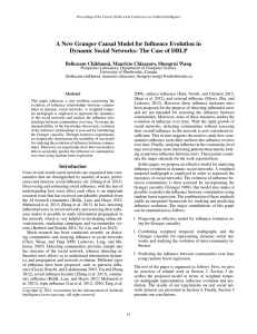 A New Granger Causal Model for Influence Evolution in