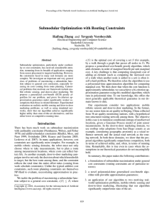 Submodular Optimization with Routing Constraints Haifeng Zhang and Yevgeniy Vorobeychik
