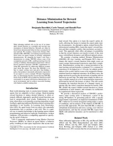 Distance Minimization for Reward Learning from Scored Trajectories