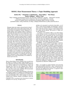 MOOCs Meet Measurement Theory: A Topic-Modelling Approach Jiazhen He, Rui Zhang