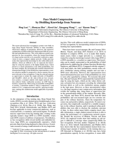 Face Model Compression by Distilling Knowledge from Neurons Ping Luo , Zhenyao Zhu