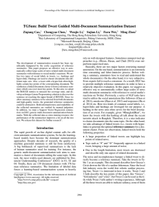 TGSum: Build Tweet Guided Multi-Document Summarization Dataset Ziqiang Cao, Chengyao Chen, Wenjie Li,