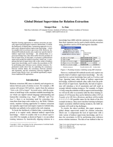 Global Distant Supervision for Relation Extraction