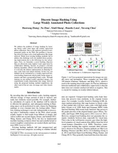 Discrete Image Hashing Using Large Weakly Annotated Photo Collections Hanwang Zhang
