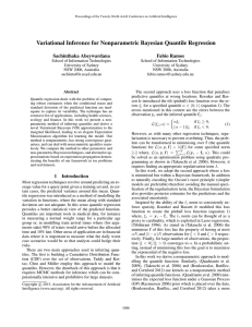 Variational Inference for Nonparametric Bayesian Quantile Regression Sachinthaka Abeywardana Fabio Ramos
