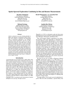 Spatio-Spectral Exploration Combining In Situ and Remote Measurements David R. Thompson