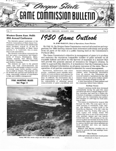 /950 9,ame 6 catoo4 GAME COMMISSI011BUILHID Western Game Assn. Holds 30th Annual Conference