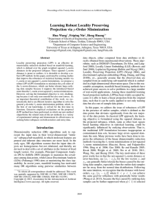 Learning Robust Locality Preserving Projection via p Hua Wang
