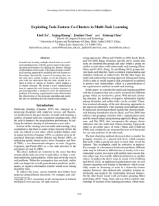 Exploiting Task-Feature Co-Clusters in Multi-Task Learning Linli Xu , Aiqing Huang