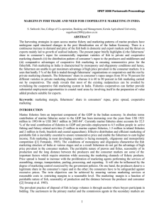 MARGINS IN FISH TRADE AND NEED FOR COOPERATIVE MARKETING IN... ABSTRACT