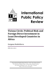International Public Policy Review Vicious Circle: Political Risk and