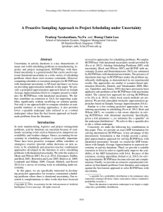 A Proactive Sampling Approach to Project Scheduling under Uncertainty