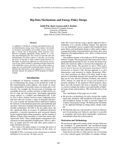 Big-Data Mechanisms and Energy-Policy Design