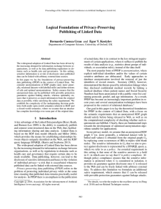 Logical Foundations of Privacy-Preserving Publishing of Linked Data