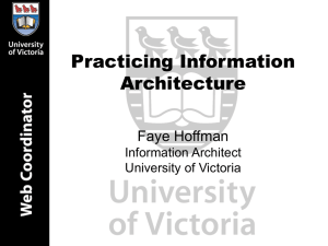 Practicing Information Architecture Faye Hoffman Information Architect