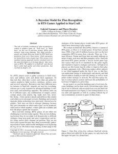 A Bayesian Model for Plan Recognition Gabriel Synnaeve and Pierre Bessi`ere