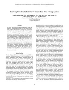 Learning Probabilistic Behavior Models in Real-Time Strategy Games