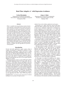 Real-Time Adaptive A with Depression Avoidance Carlos Hern´andez Jorge A. Baier