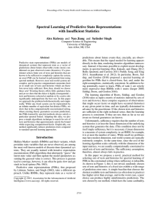 Spectral Learning of Predictive State Representations with Insufficient Statistics