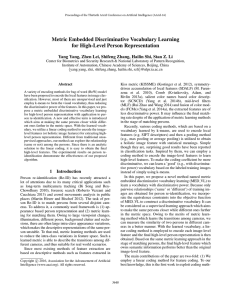 Metric Embedded Discriminative Vocabulary Learning for High-Level Person Representation