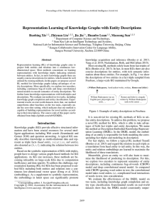 Representation Learning of Knowledge Graphs with Entity Descriptions Ruobing Xie