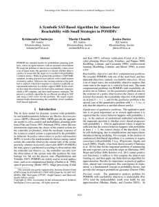 A Symbolic SAT-Based Algorithm for Almost-Sure Krishnendu Chatterjee Martin Chmel´ık