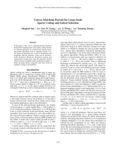 Convex Matching Pursuit for Large-Scale Sparse Coding and Subset Selection