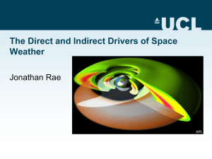 The Direct and Indirect Drivers of Space Weather Jonathan Rae APL
