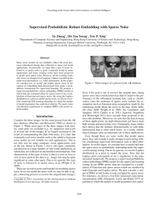 Supervised Probabilistic Robust Embedding with Sparse Noise Yu Zhang , Dit-Yan Yeung