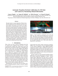 Automatic Targetless Extrinsic Calibration of a 3D Lidar Gaurav Pandey