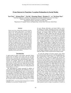 From Interest to Function: Location Estimation in Social Media Yan Chen