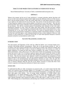 FISH-CULTURE PRODUCTION ECONOMICS IN NORTH-WEST OF IRAN ABSTRACT
