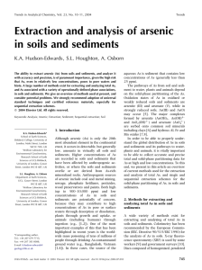 Extraction and analysis of arsenic in soils and sediments