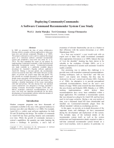 Deploying CommunityCommands: A Software Command Recommender System Case Study