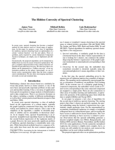 The Hidden Convexity of Spectral Clustering James Voss Mikhail Belkin Luis Rademacher