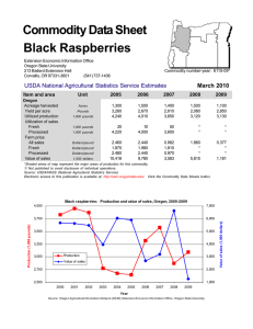 Commodity Data Sheet Black Raspberries